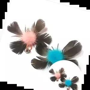 낚시 고양이 낚시대 리필 장난감 오뚜기 검정 나비