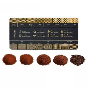 커피로스터기 분쇄 커피 가루 눈금자 측정 시트 비교 카드 원두