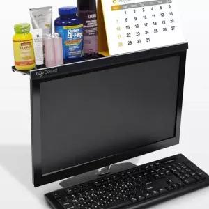 사무실 모니터 위 선반 상단 받침 책상 정리 데스크 수납 티비 선 벽걸이 TV 셋탑 박스 케이블 셋톱 박스