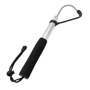 소금물, 얼음, 보트, 카약 낚시를 위한 초특급 창 고리, 접이식 경량 알루미늄 합금 기둥 및 부상 방지 핸드 고무 고리 캡이 있는 드니타 망원 낚시용