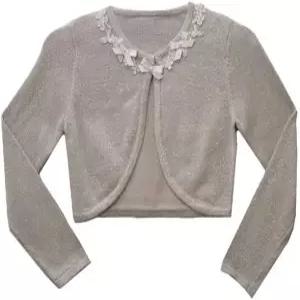 보니 진 걸의 실버 골드 스웨터 가디건 홀리데이 메탈릭 어깨띠