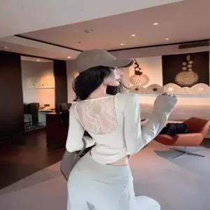 어밴저스 여자 키작녀 롱루즈핏티 추동풍펀칭 레이스 넥 긴팔티셔츠 이너 꾹4