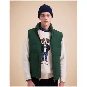 [헤지스] HAZZYS 남성 그린 구스다운 푸퍼 베스트 HZJU3D409E2