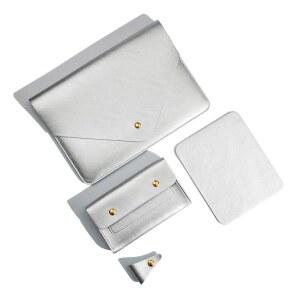 [미국배송] 2024년형 13인치 맥북호환 에어 M3 A311 13개 프로 M2 서피스 3 4 5 6 7 소형 파우치 마우스 패드 및 코드 홀더 색상 실버와 호환되는 벤팬 노트북 슬리브