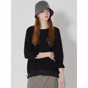 [하프클럽/르오트]데일리 아트웍 레터링 티블라우스