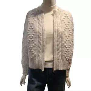 [롯데백화점]SOUP 믹스패턴 하이넥 집엄 니트 가디건(SBAGD31)