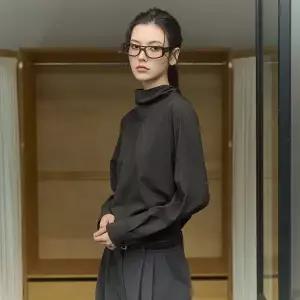 [LAP] 랩 스카프 레이어드 하이넥블라우스 AR4WBA61