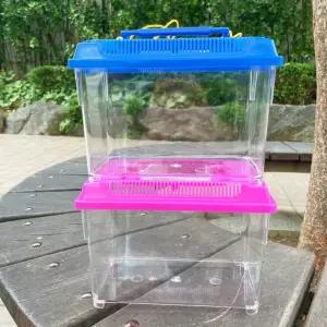 채집도구 곤충채집통 어항 채집통 겸 잠자리통 사각 미니어항 곤충학습완구
