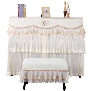 패브릭커버 쉬폰 피아노 먼지 커버 더플 패브릭 피아노덮개/방진 레이스 의자커버