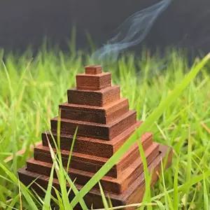 인센스 스틱 콘 피라미드 멀바우 원목 홀더 향받침 사은품 피라미드형 멀홀더 선물용소품 향로 캔들 빈티지