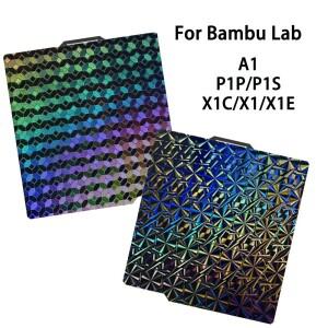 홀로그램 빌드 플레이트 257x257 풍차 다이아몬드 볼 양면 파이 뱀부 랩 A1 P1s X1 3D 프린터 부품