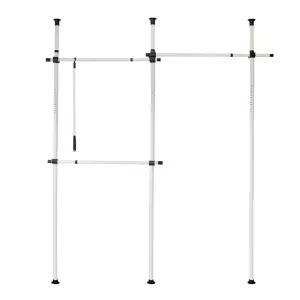 (3단) 고정식행거/조립/행거/옷걸이/폴행거/설치/천장형/원룸/인테리어/행거봉/디자인/옷방/정리/폴헹거