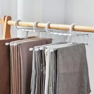 화이트 다용도 바지걸이 5단 옷걸이 옷 정리 소품 (WFKA80E)