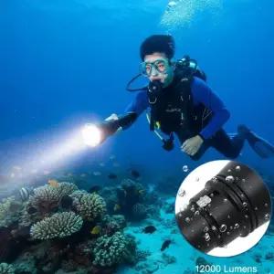 N1252 12000루멘 다이버 수중랜턴 I8 (본품) (WFKADHN)