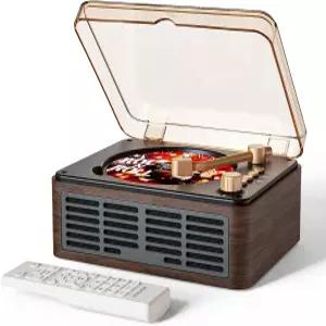 홈와이어드 리모컨용 홈 우드 음악 플레이어 FM 라디오용 스피커가 있는 CARONSORT CD 블루투스 향수를