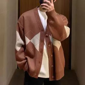 초겨울 자켓 집업가디건 오버핏 카라가디건 다이아몬드