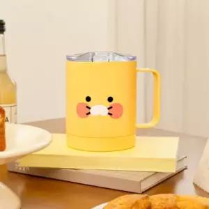 카카오프렌즈 CS 컵 텀블러 스테인리스 잠금장치기능 340ml 옐로우 손잡이