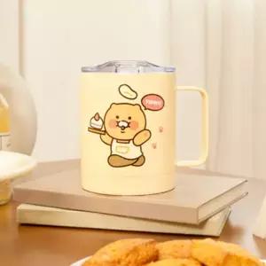 카카오프렌즈 RC 컵 텀블러 스테인리스 잠금장치기능 340ml 옐로우 손잡이