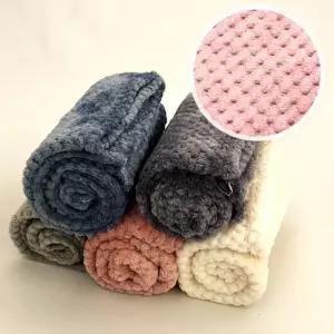 사무실 무릎 담요 포근한 휴대용 차량용 극세사 무릎 담요 따뜻한 겨울 연핑크 양면 와플