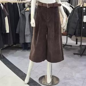 [셀러허브 1]레노마레이디 sh06 벨트 옵션 코듀로이 원턱 팬츠 벨트 옵션 코듀로이 원턱 팬츠 R2G45WSL810