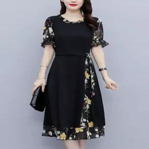 쉬폰원피스 플라워 프릴 바캉스 스퀘어넥 셔링 여름원피스