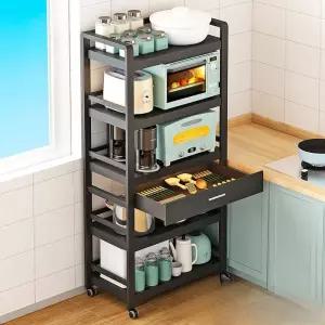 밥솥 전자레인지 선반 수납장 높이조절 철제 이동식 주방
