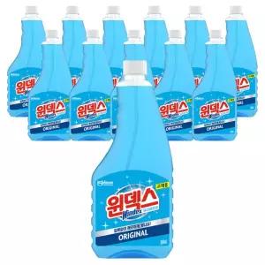 윈덱스 유리세정제 교체용 리필 500ml x 12개 유리창