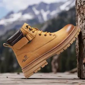 남자신발 소가죽 부츠 컴포트 통굽 안감 내마모성 수제화 가을겨울 심쿵