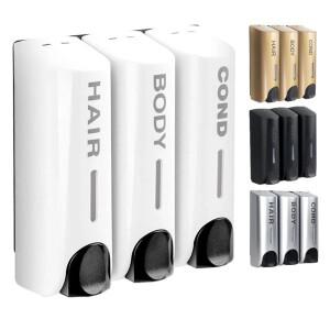 라포식 샤워 및 로션 디펜서 방수 샴푸 젤 컨테이너 홈 호텔 레스토랑용 투명 창 벽 마운트 350ml