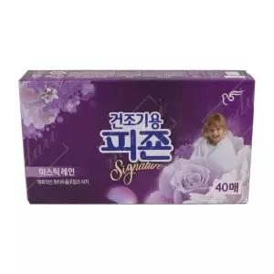 의류건조기용 피죤 미스틱레인 40매 시트형 섬유유연