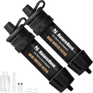 미니 워터 필터 네이처노바 휴대용 비상 정수 시스템 하이킹 캠핑 빨대 생존 장비 대비