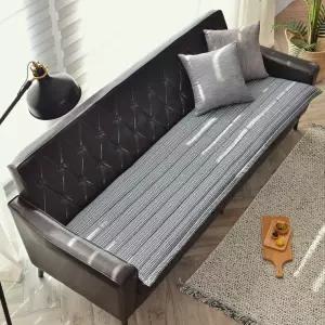 나노체크 고밀도 피치스킨 쇼파패드/ 카우치 소파 커버 매트 깔개 사계절 쇼파방석 2인용 3인용 4인용