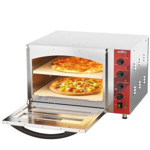 CROSSON 상업용 더블 데크 18인치 조리대 전기 피자 오븐, 15mm 두께 스톤, 전용 실내 베이커리 240V / 4500W