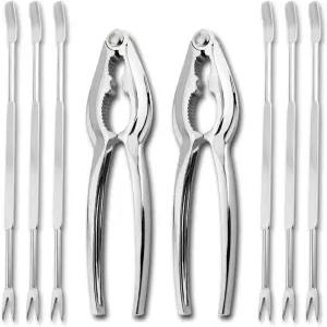 뉴스타 푸드 서비스 27983 8피스 해산물 도구 키트 랍스터 크래커 및 포크 세트 포함