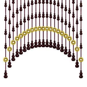 복숭아 나무 조롱박 풍수 커튼 구슬 도어