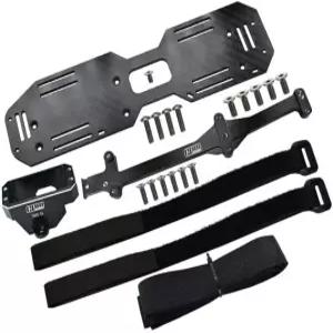 트랙사스 1/8 4WD 슬레지 몬스터 트럭 95076-4 - 22Pc 세트 블랙용 알루미늄 7075-T6 서보 마운트 및 탄소