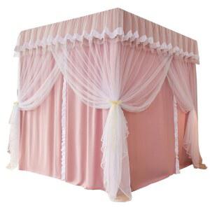 모기장 침대 커튼 캐노피 방한 레이스