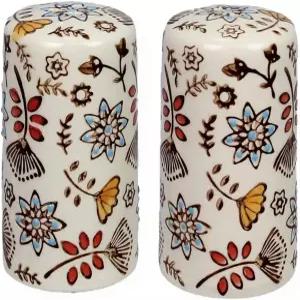 컨트리 플로럴 솔트 앤 페퍼 셰이커 독특한 플라워 주방 카운터 세트 코티지코어 홈 테이블탑 장식 악센트