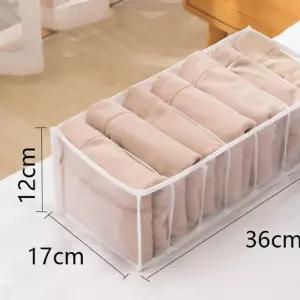 수납함 반투명 7칸 정리함 레깅스 메쉬 분류속옷 옷함 양말 속함 보관 칸막이
