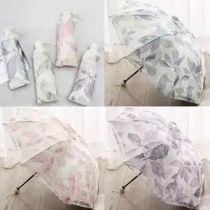 [하프클럽/]나뭇잎 디자인 추천 자수 레이스 꾸안꾸 햇빛 차단 양