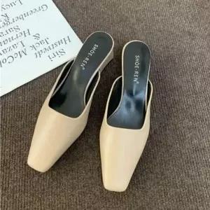 [하프클럽/]사각 여성 캐주얼 로우힐 뮬 필수템 블로퍼 5cm 데이