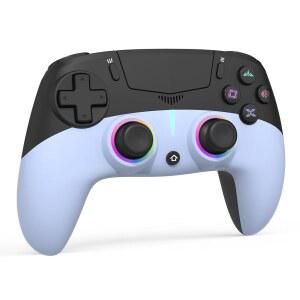 PS5용 MWCG 무선 컨트롤러, PS5 Pro /Slim /PC, 듀얼 진동, 변조 기능, 8가지 라이트 모드, 3.5mm 오디오 잭, 6축 모션 컨트롤 게임패드(스피커 포함)와 호환 가능