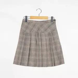교복몰 브라운 잔체크 그레이 주름 치마 (숭의여고)