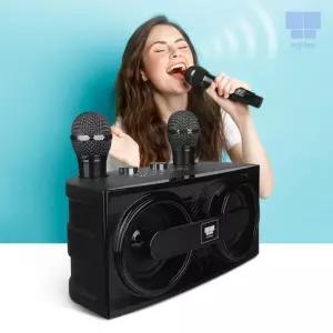 듀얼 무선 블루투스 노래방 마이크 앰프 가정용 NV81-AMP30