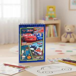어린이 애니메이션 CAR 색칠공부 놀이 스티커북 앨범
