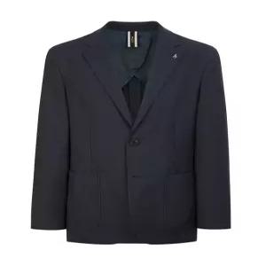 헤지스 남성 25SS [스테디셀러]네이비 단색 면혼방 자켓 WHJA5A331N2