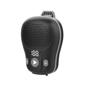 [미국배송] ZYHKON IP56 방수 미니 클립 스피커 최대 18시간 배터리 수명 핸즈프리 음악/통화용 내장 마이크 블랙