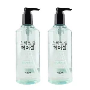 자연스러운 광택효과 끈적임없이 헤어젤 420ml 2개
