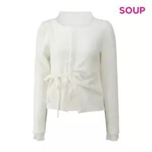 [SOUP](타임스퀘어점패션관)시스루 레이스 레이어드 셔링 블라우스 (S5CLS03)