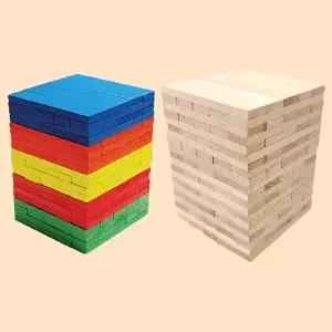 [러닝스텝] 러닝스텝 원목+칼라 카프라 SET 200pcs(주머니) 학교 유치원 단체 교구